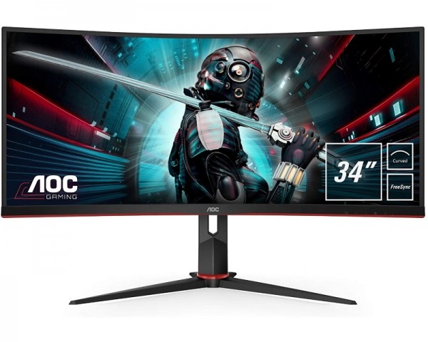 AOC 34'' CU34G2BK WQHD WLED Gaming zakrivljeni monitor