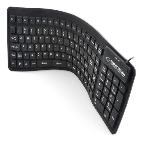 Tastatura Esperanza ek126k tastatura silikonska za tablet i kompjuter crna
