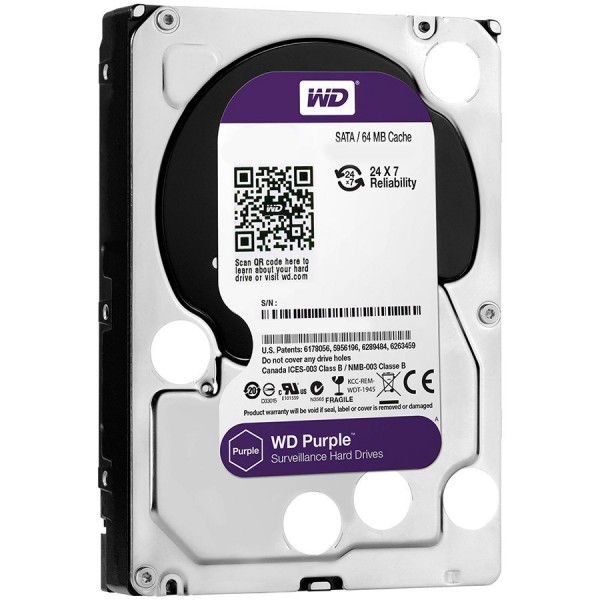 HDD AV WD Purple (3.5, 3TB, 64MB, 5400 RPM, SATA 6 Gbs) ( WD30PURZ ) 