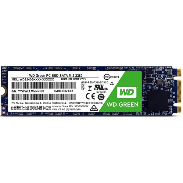 SSD WD Green (M.2, 480GB, SATA III 6 Gbs) ( WDS480G2G0B ) 