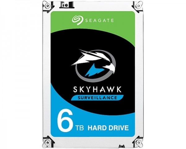 SEAGATE 6TB 3.5'' SATA III 256MB ST6000VX001 SkyHawk Surveillance HDD