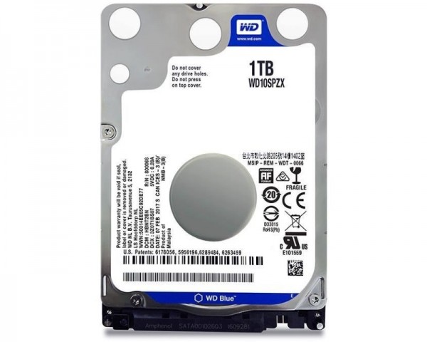 WD 1TB 2.5'' SATA III 128MB 5.400 WD10SPZX Blue