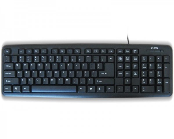 ETECH E-5050 PS2 YU crna tastatura (CYR)