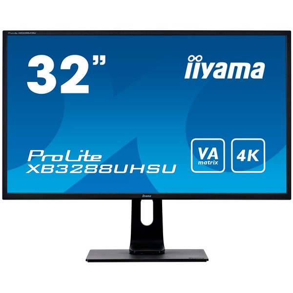 IIYAMA XB3288UHSU-B1  32 4K VA monitor 3ms 178178Signal input  HDMI x2 (v.2.0)  DisplayPort x1 (v.1.2)  USB HUB  x2 (v.3.0 (x1 charger))   HDCP, Headphone connector ( XB3288UHSU-B1 ) 