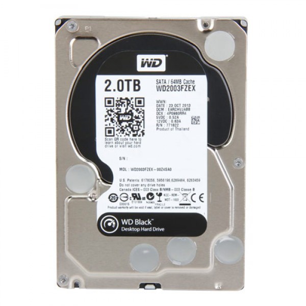 HDD Desktop WD Black (3.5, 2TB, 64MB, 7200 RPM, SATA 6 Gbs) ( WD2003FZEX ) 