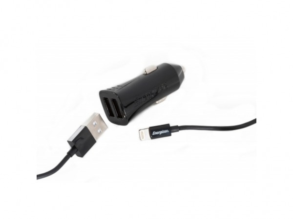 Energizer Ultimate Car Charger 2USB+Lihtning Cable Black 3,4A' ( 'DCK2CULI3' ) 