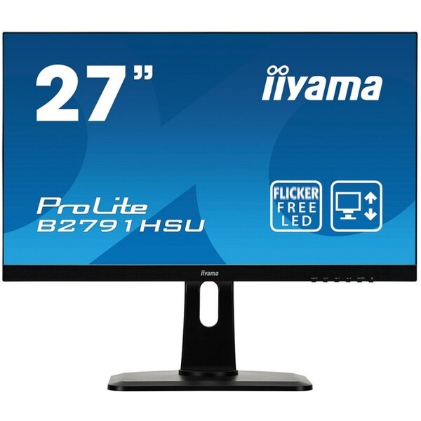 iiyama 27'' ETE IPS-panel, 1920x1080,  250 cdm˛, 13cm Height Adj. Stand, Speakers, HDMI, DisplayPort, 1ms (MPRT), USB-HUB 2x2.0, Black ( XUB2796HSU-B1 ) 
