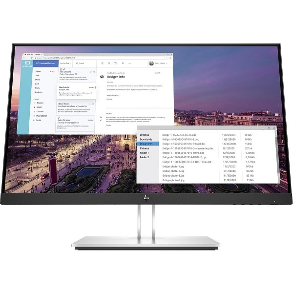 23'' IPS AG FHD 1920x1080@60Hz, 16:9, 1000:1, 5ms, 250 cd/m?, 178°/178°, 1 VGA; 1 USB Type-B; 1 HDMI 1.4; 1 DisplayPort 1.2; 4 USB 3.1, Til