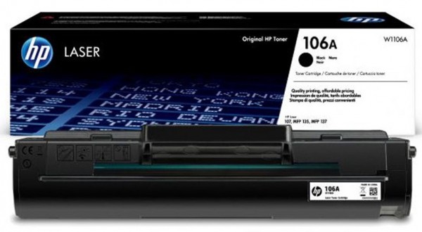 HP 106A Black Original Laser Toner Cartridge' ( 'W1106A' ) 