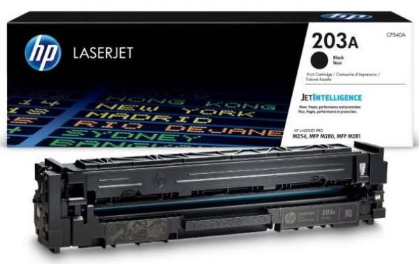 HP 203A Black Original LaserJet Toner Cartridge' ( 'CF540A' ) 