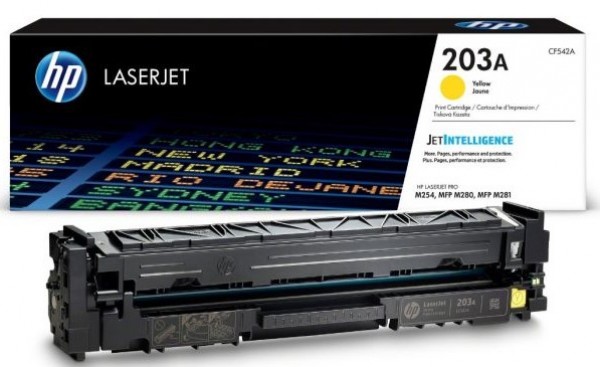 HP 203A Yellow Original LaserJet Toner Cartridge' ( 'CF542A' ) 