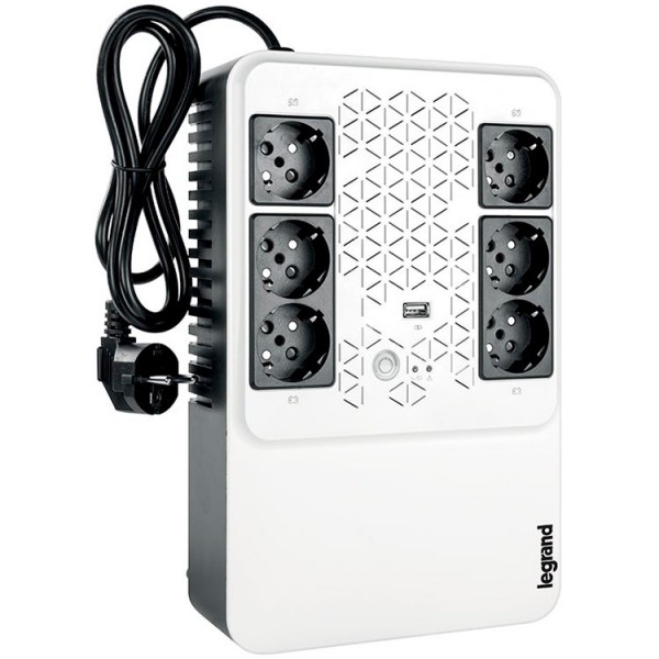 UPS Legrand Keor Multiplug 800VA480W Line interactive, Single-phase, Simulated sinewave, Backup: 4xCEE 73 - Surge: 2xCEE 73. Battery 1 x 12 V, 7 Ah, 5.5 Kg, USB ( LN310082 ) 