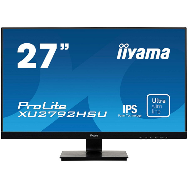 IIYAMA Monitor Prolite, 27'' ULTRA SLIM LINE , 1920x1080, IPS-panel, 250 cdm˛, Speakers, VGA, HDMI, DisplayPort, 4ms, USB-HUB 2x2.0 ( XU2792
