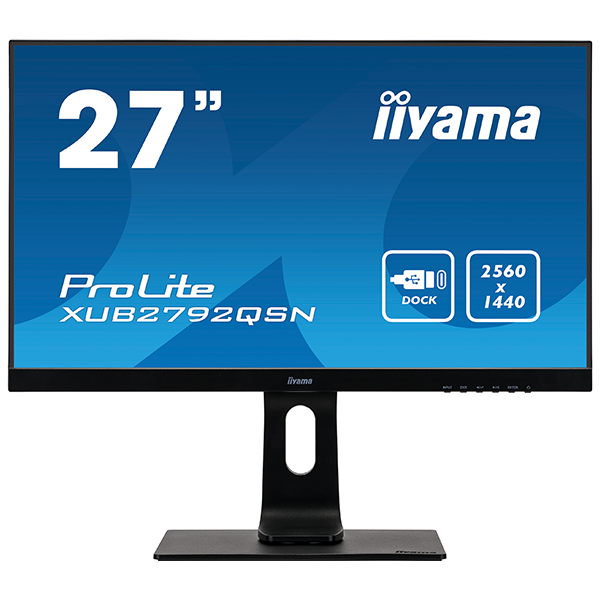 IIYAMA Monitor 27'' ETE IPS-panel, 2560x1440, USB-C Dock (65W, LAN, DP-OUT, USB3.0x2) 13cm Height Adj. Stand, Pivot, 4ms, 350 cdm˛, Speakers