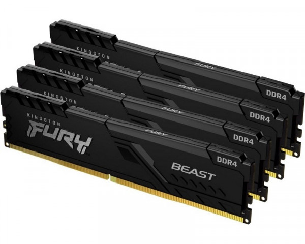 KINGSTON DIMM DDR4 128GB (4x32GB kit) 3200MHz KF432C16BBK4128 Fury Beast Black