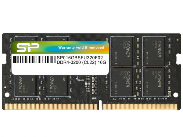 Memorija SILICON POWER SP016GBSFU320X02 16GBDDR4SODIMM3200GHzcrna' ( 'SP016GBSFU320X02' ) 