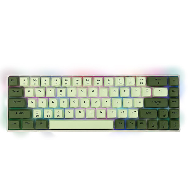 Tastatura AULA F3068, zelenobela, mehanicka, Bluetooth
