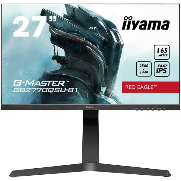 IIYAMA Monitor 27'' ETE Fast IPS Gaming, G-Master Red Eagle, FreeSync PremiumPro, 2560x1440@165Hz, 400cdm˛, 1000:1, HDMI, DisplayPort, 0,5ms