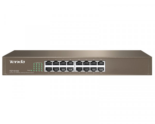 TENDA TEF1016D 16-Port Fast Ethernet DesktopRackmount Switch