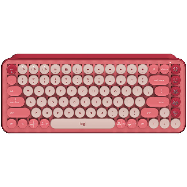 LOGITECH POP Keys Wireless Mechanical Keyboard With Emoji Keys - HEARTBREAKER_ROSE - US INTL - BT - INTNL - BOLT ( 920-010737 ) 