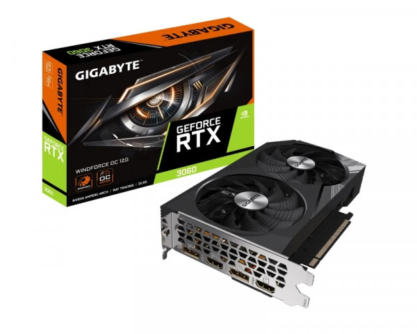 GIGABYTE nVidia GeForce RTX 3060 WINDFORCE OC 12GB 192bit GV-N3060WF2OC-12GD rev 1.0