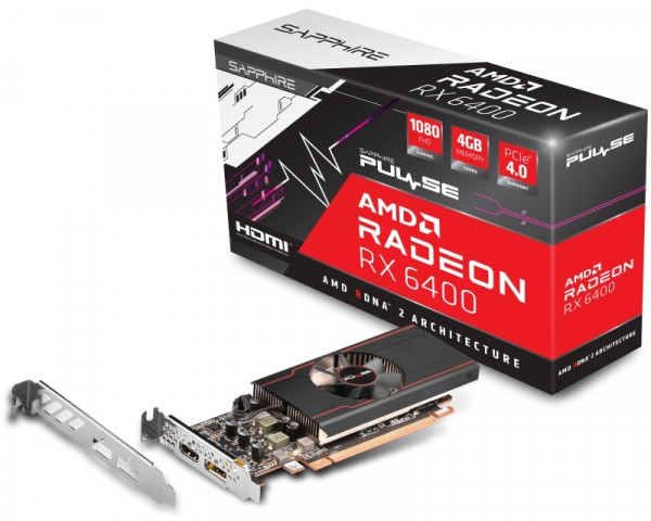 SAPPHIRE AMD Radeon RX 6400 4GB 64bit PULSE RX 6400 GAMING 4GB ( 11315-01-20G)