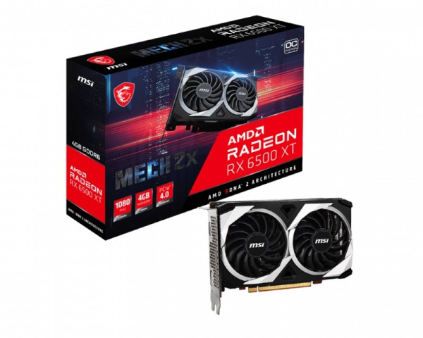 MSI AMD Radeon RX 6500 XT 4GB 64bit RX 6500 XT MECH 2X 4G OC