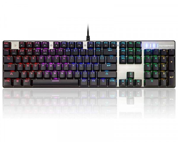 MOTOSPEED CK104 RGB mehanička crna tastatura crveni prekidač