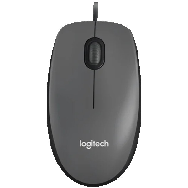 LOGITECH M100 Corded Mouse - BLACK - USB ( 910-006652 ) 