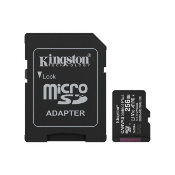 Micro SD Kingston U1 V10 SDXC 256GB Canvas