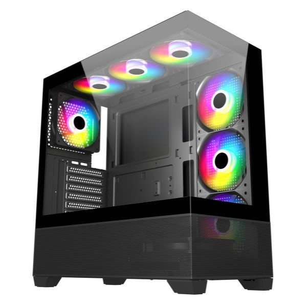 Kućište IG-MAX X218B-4F Black Horizon V2 ARGB glass